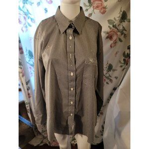 Gold Strike Casino Resort Lg Blue Check Longsleeve Button Up Shirt Rhinestones
